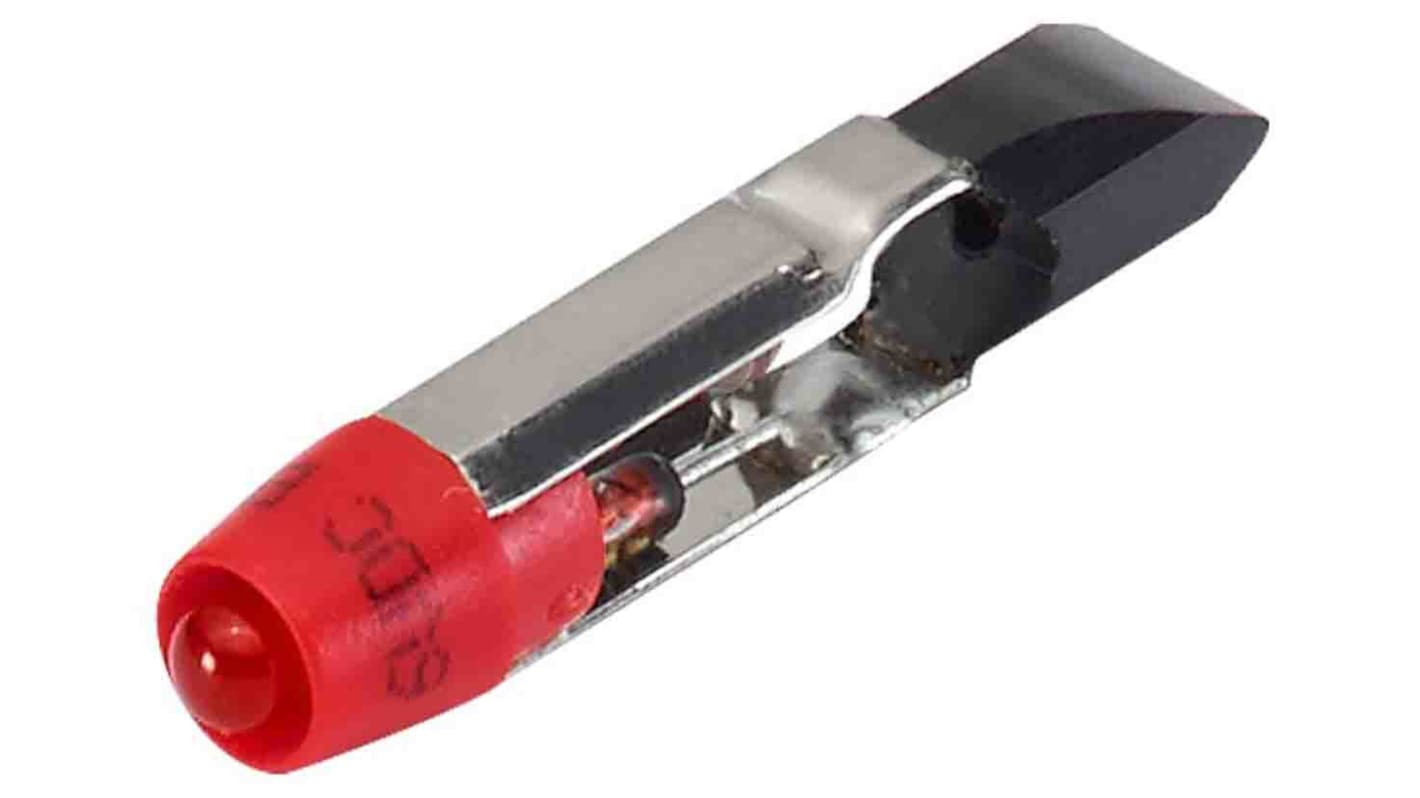 EAO Red LED Indicator Lamp, 24 V ac, 24V dc, Telephone Slide Base, 6mm Diameter, 330mcd