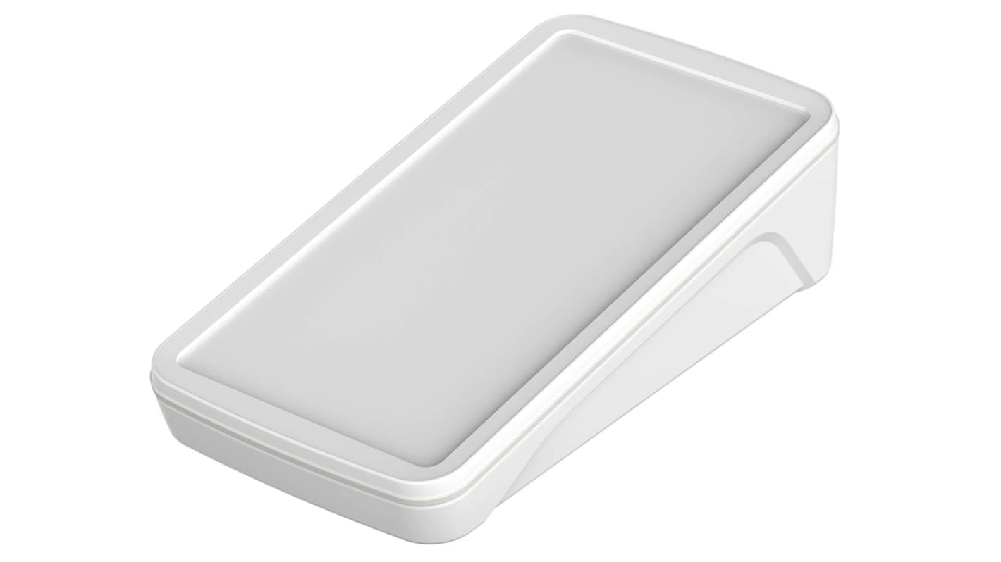 Bopla BoPad Series White ABS Desktop Enclosure, Sloped Front, 200 x 105 x 53.6mm