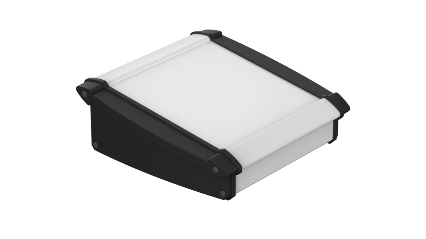 Caja de consola Bopla, serie Alu-Topline, de Aluminio de color Negro, con frontal inclinado, 150 x 181.2 x 68.2mm