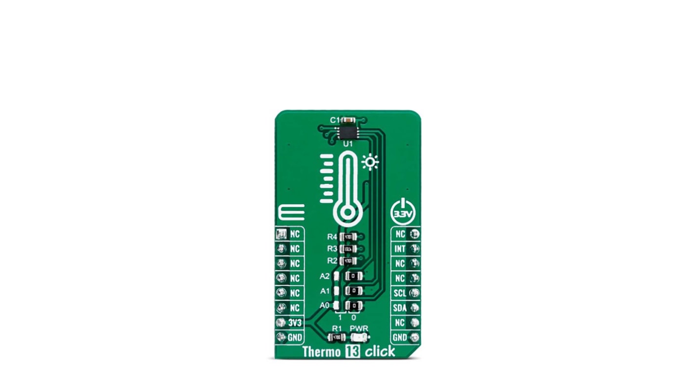 Kit de desarrollo MikroElektronika THERMO 13 CLICK - MIKROE-3688, para usar con BH1900NUX