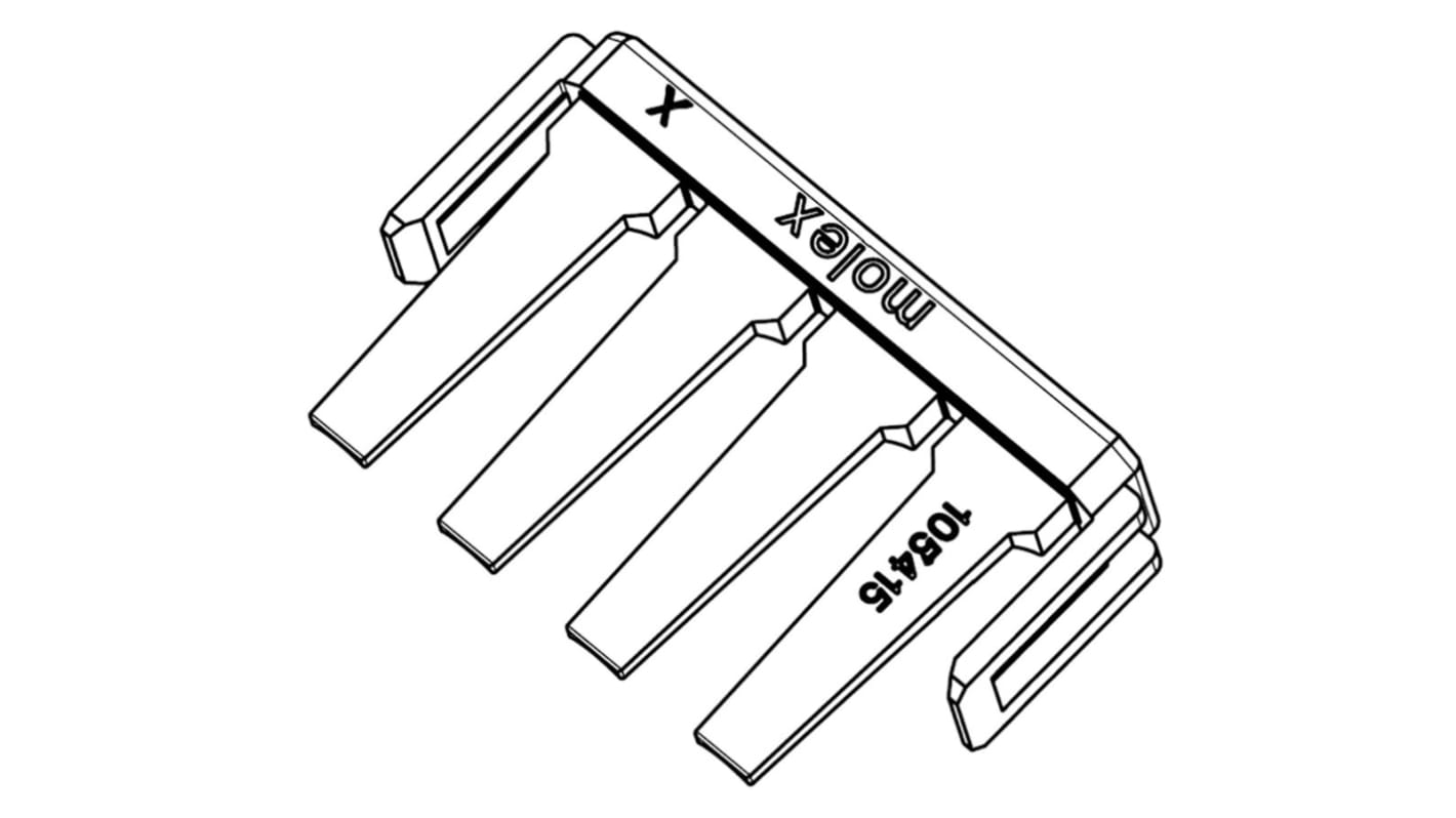 Garantie de position de cosse, Molex, 105415-0004