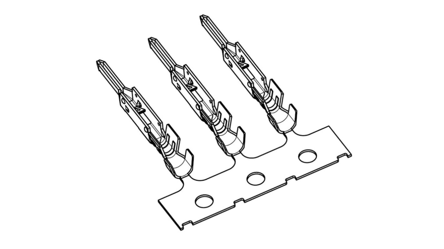 Molex 201447 Series Male Crimp Terminal, 20 AWG, 22 AWG Max