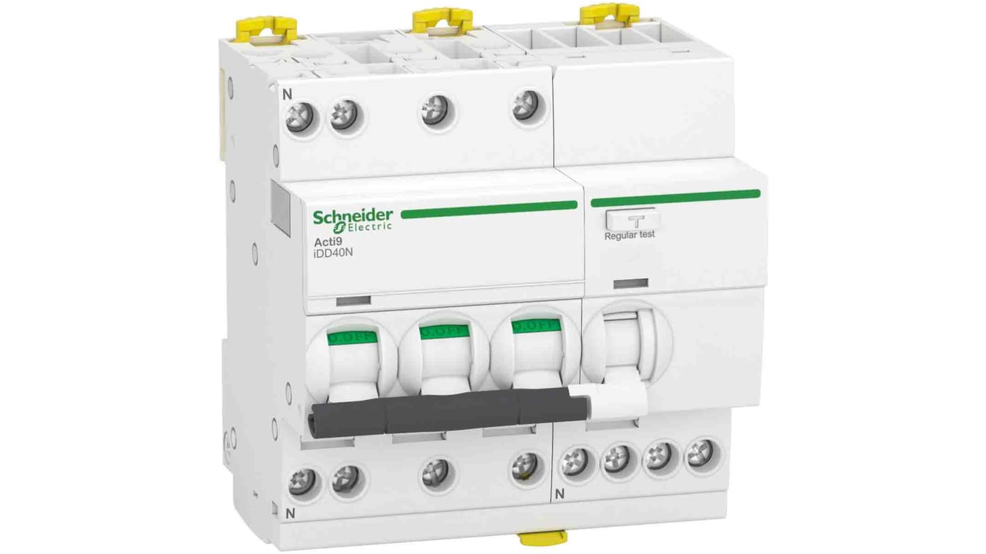 Schneider Electric Haushalts-MCB Leitungsschutzschalter Typ C, 3-polig 32A 230V, Abschaltvermögen 7,5 kA Acti 9