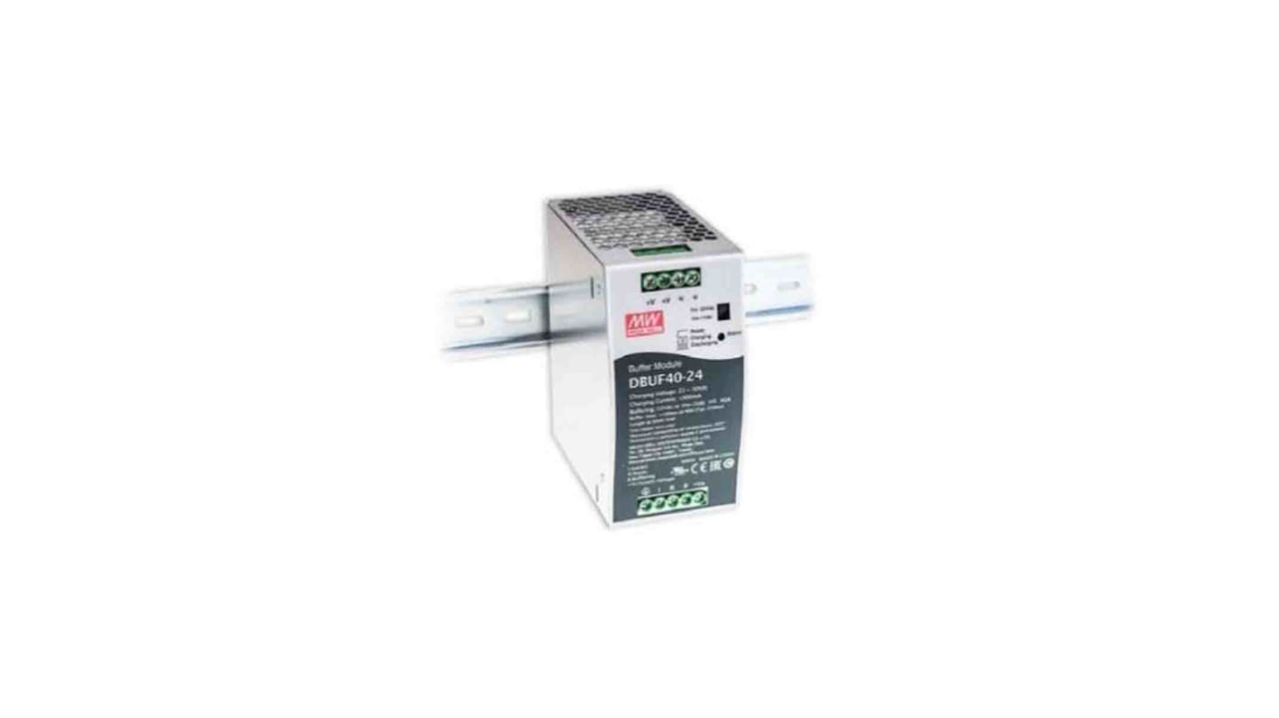 Mean Well DBUF40-24, DIN Rail Power Supply - 24V Input Voltage, 22V Output Voltage