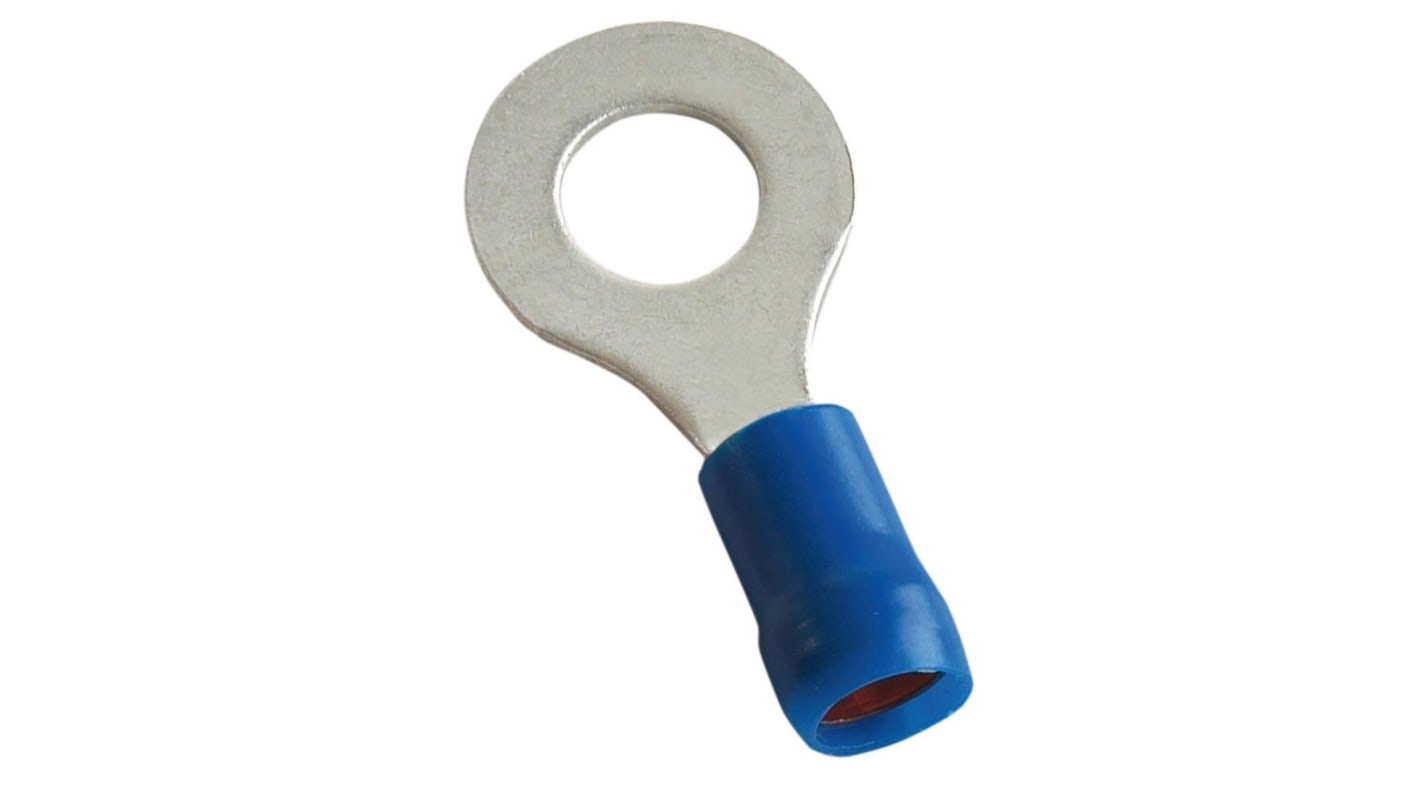 Terminale ad occhiello MECATRACTION Isolato, Ø perno M5, dimens. max filo 2,5mm², Blu