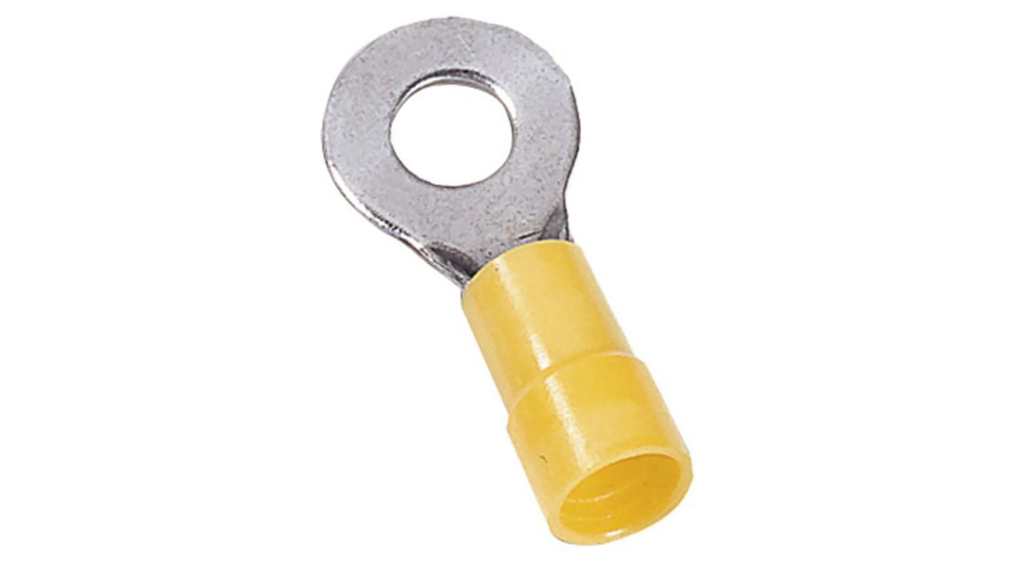 Terminale ad occhiello MECATRACTION Isolato, Ø perno M8, dimens. max filo 6mm², Giallo