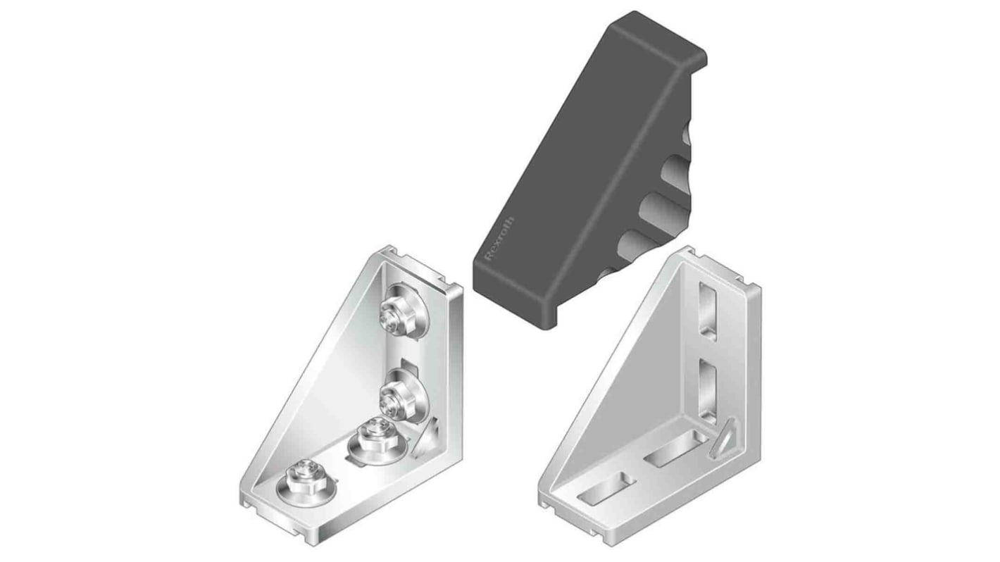 Bosch Rexroth Verbindungskomponente, Winkel-Abdeckkappe, Steckverbinderhalterung und Gelenk für 10mm, L. 80mm passend