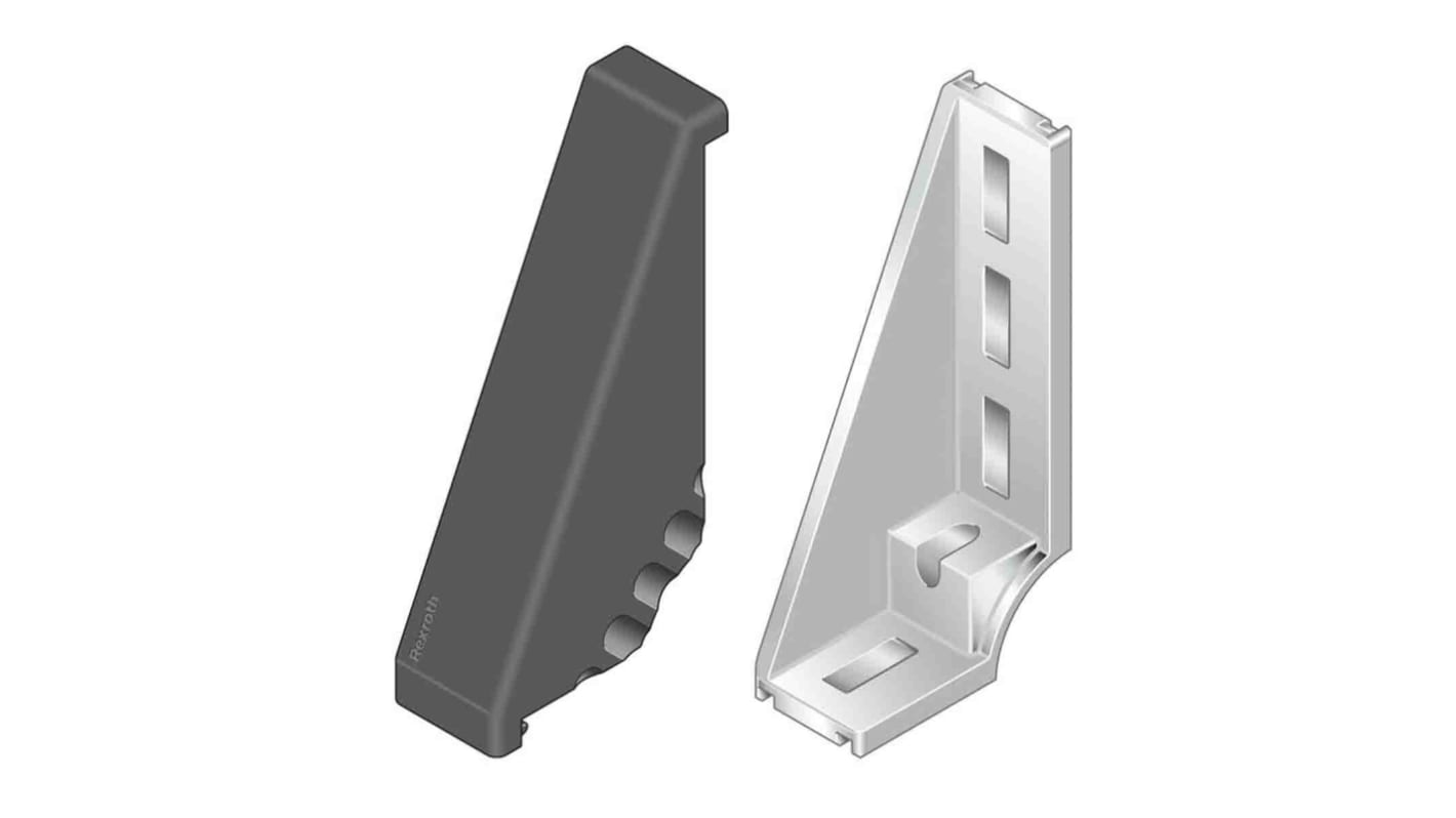 Bosch Rexroth Verbindungskomponente, Winkel-Abdeckkappe, Steckverbinderhalterung und Gelenk für 10mm, L. 180mm passend