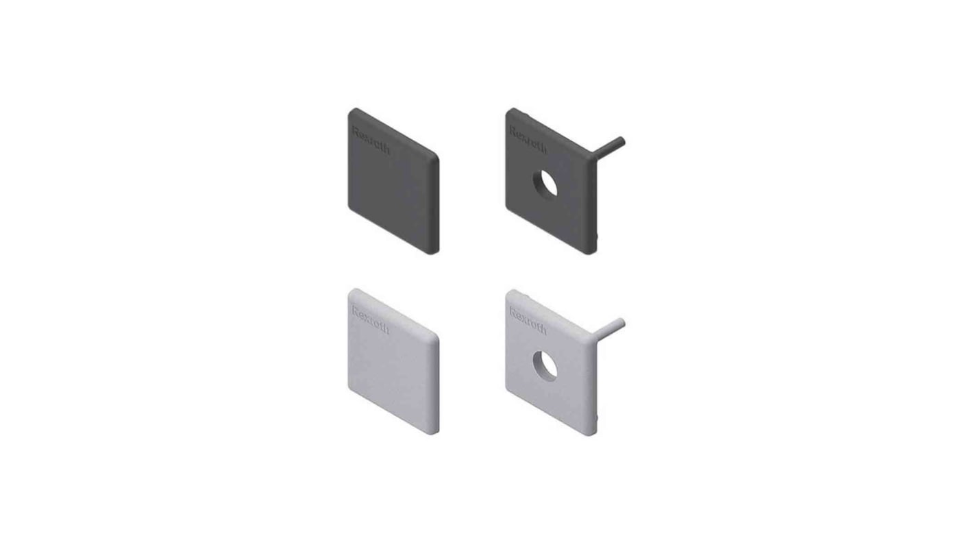 Tapa de Polipropileno Gris, para diámetro externo de tubo de 8.4mm, para perfil de 30 x 30 mm