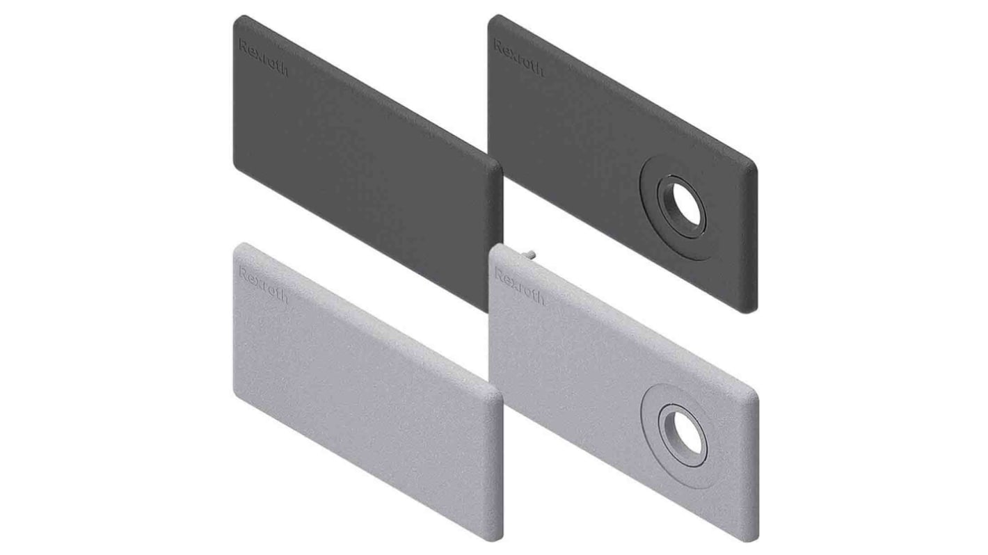 Tapa de Polipropileno Negro, para diámetro externo de tubo de 8.4mm, para perfil de 45 x 90 mm