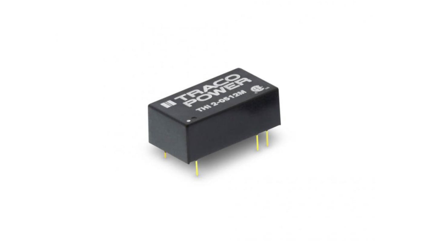 TRACOPOWER THI 2M DC-DC Converter, 12V dc/ 165mA Output, 10.8 → 13.2 V dc Input, 2W, Through Hole, +71°C Max