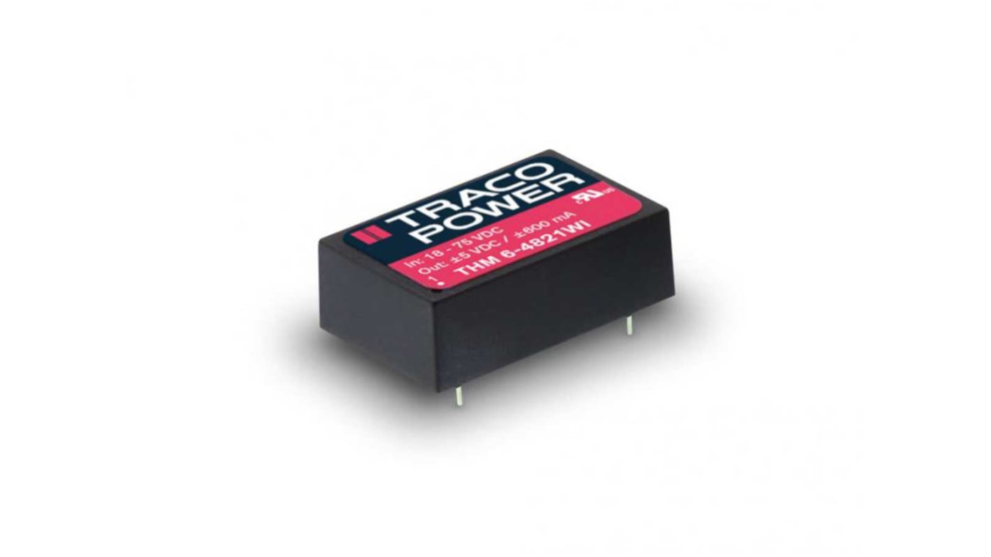 TRACOPOWER THM 6WI DC-DC Converter, 12V dc/ 250mA Output, 9 → 36 V dc Input, 6W, Through Hole, +90°C Max Temp