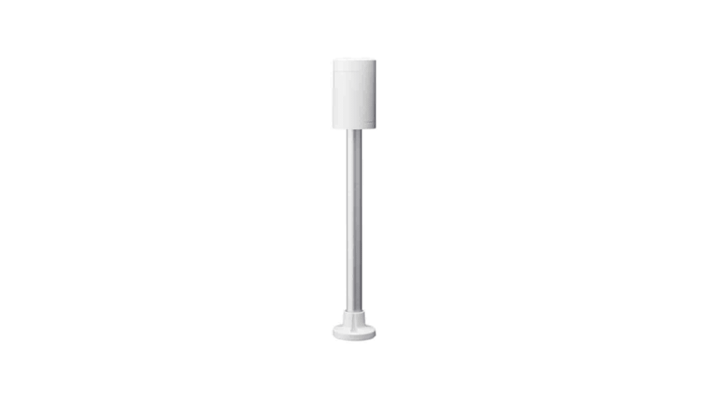 Patlite LR6 Series White Mounting Base with Tube, 24 V dc, LED Bulb, DC