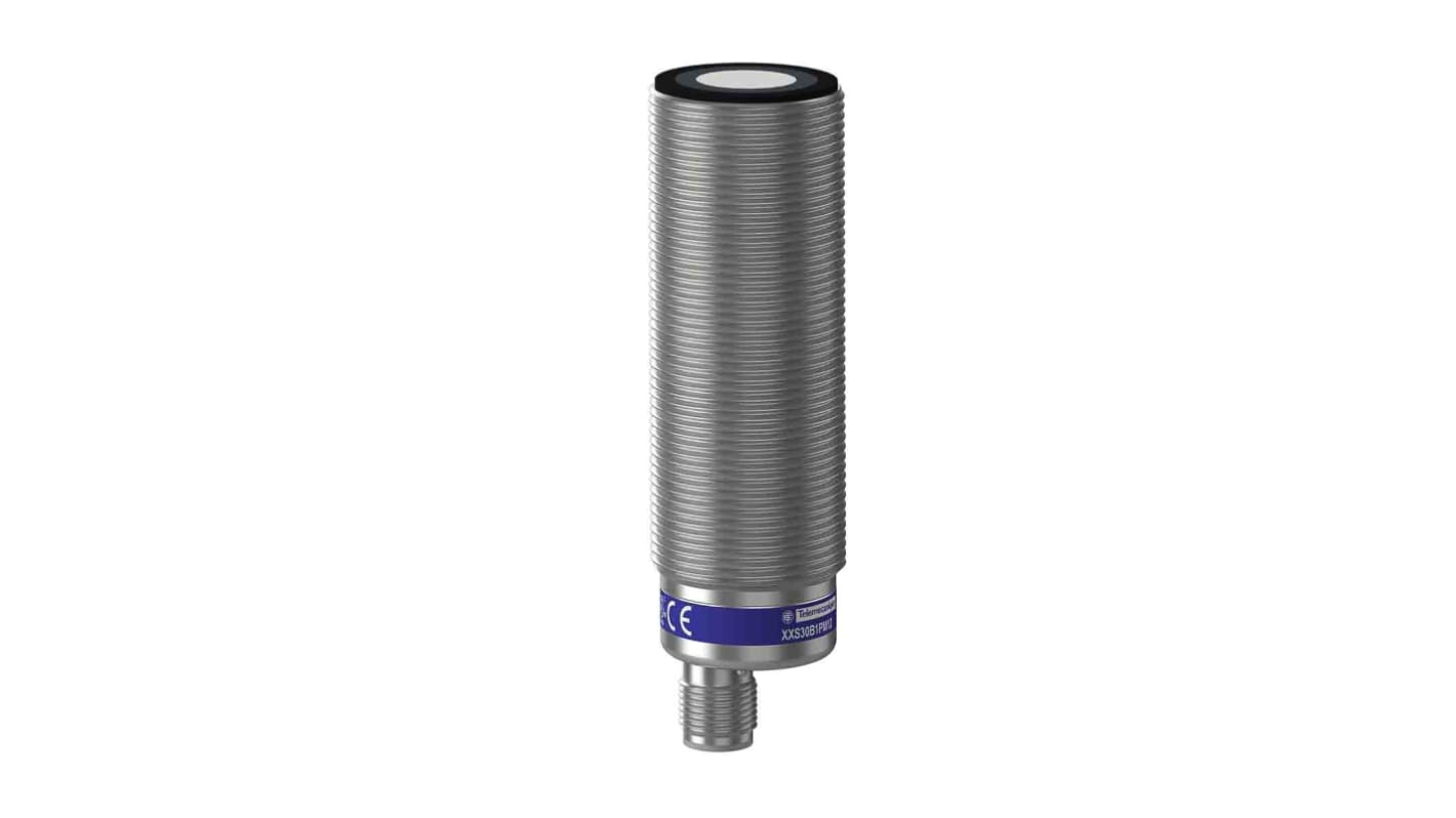 Telemecanique Sensors Ultrasonic Barrel-Style Proximity Sensor, M30 x 1.5, 155 → 1000 mm Detection, PNP Output,