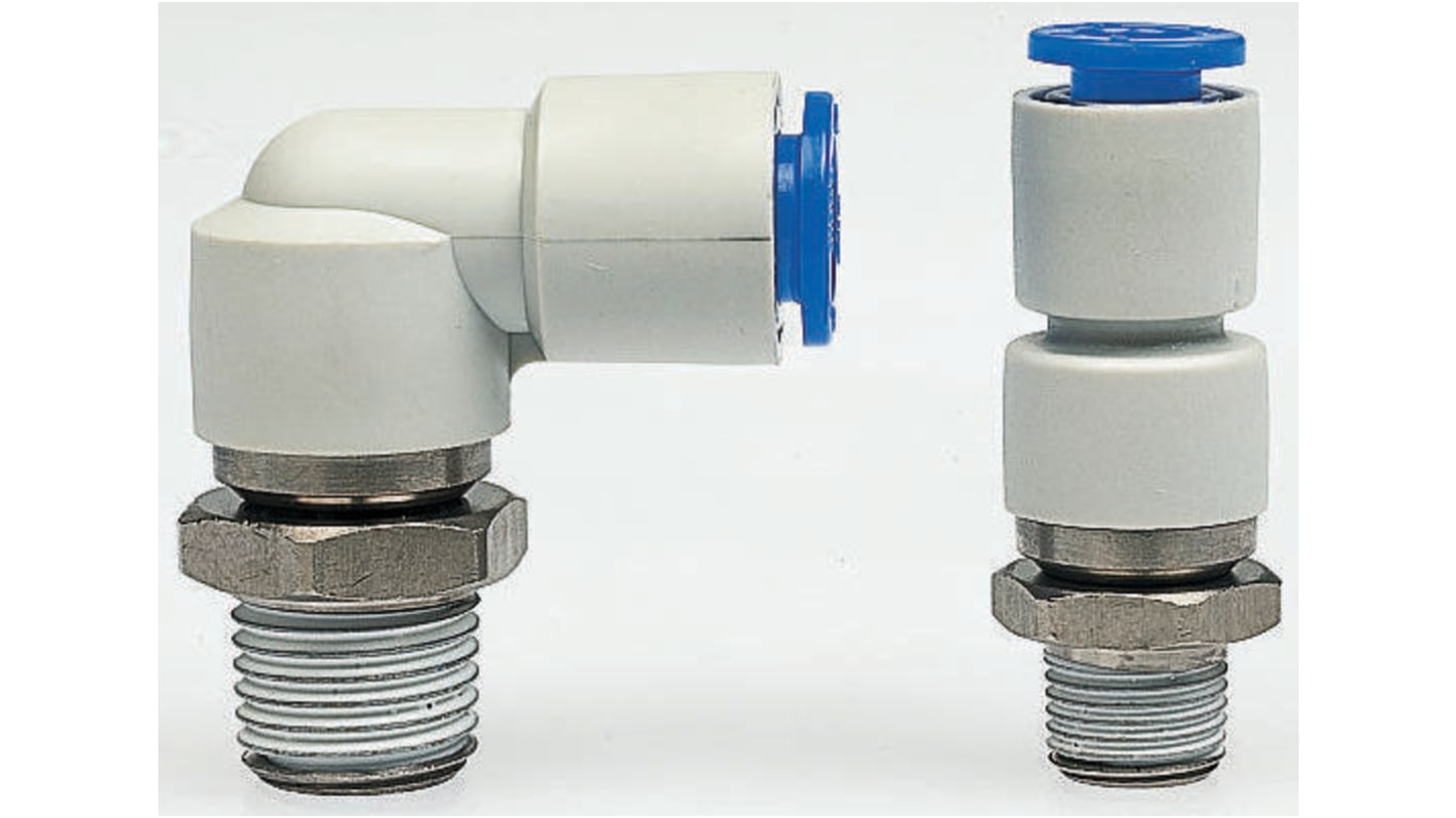 SMC KS Series, R 1/4, Threaded-to-Tube Connection Style