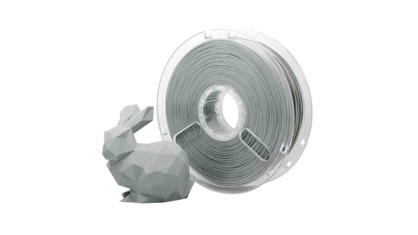 Filamento para impresora 3D FDM, PLA resistente, 1.75mm, Gris, 750g Polymaker