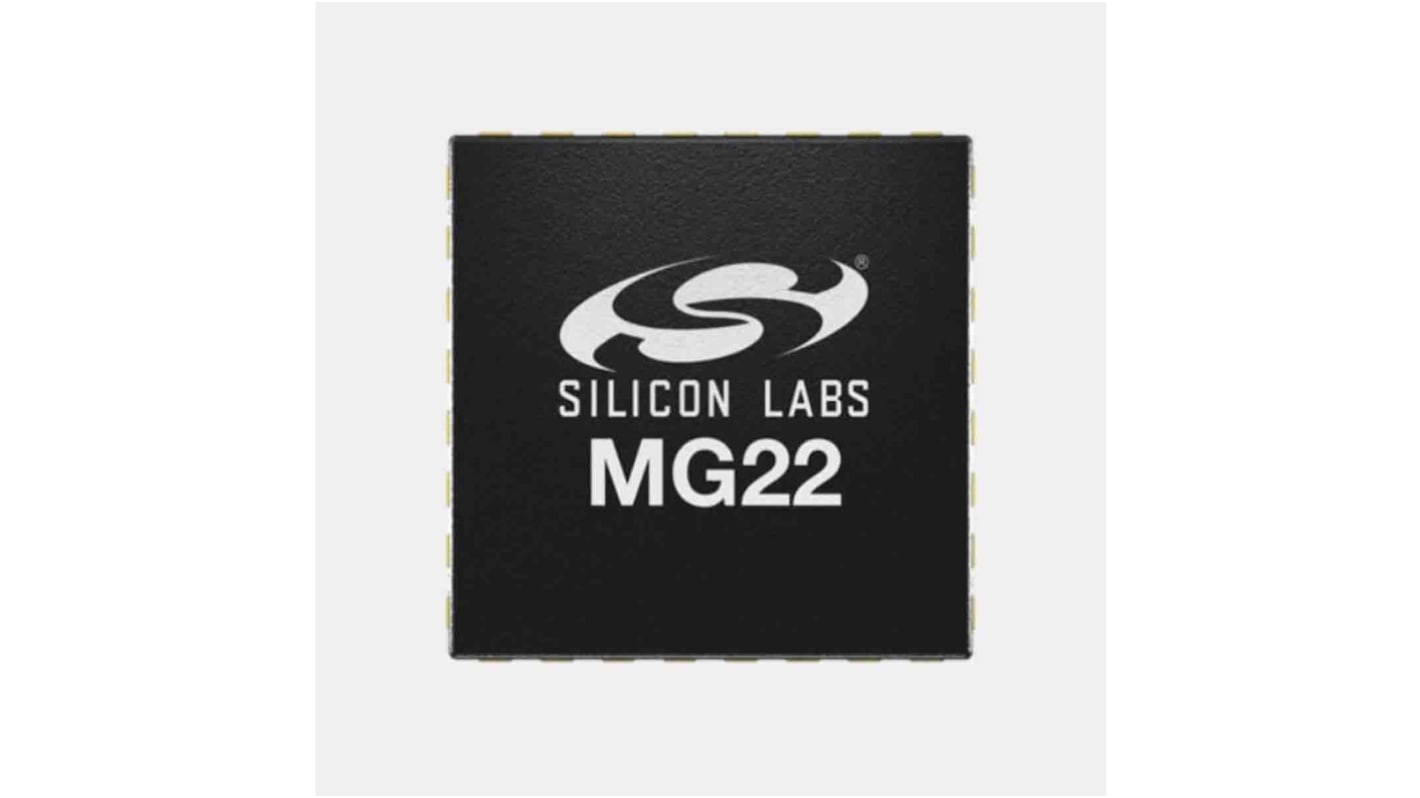 Silicon Labs Vezeték nélküli mikrovezérlő EFR32MG22 Wireless Gecko SoC, 32-tüskés TQFN, 32bit bites