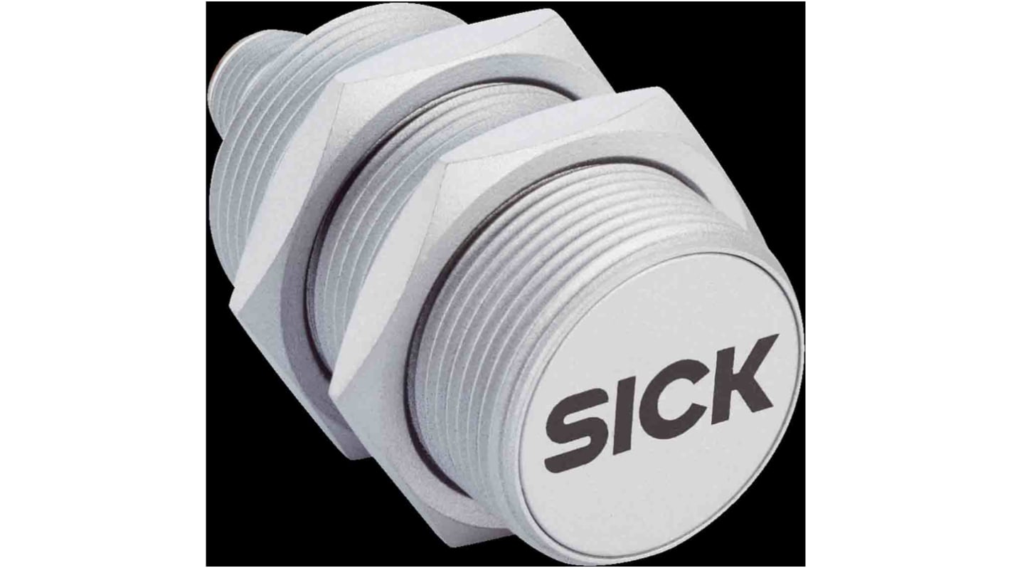 Sensor de proximidad Sick, M30 x 1.5, alcance 15 mm, salida PNP, 10 30 V, IP68