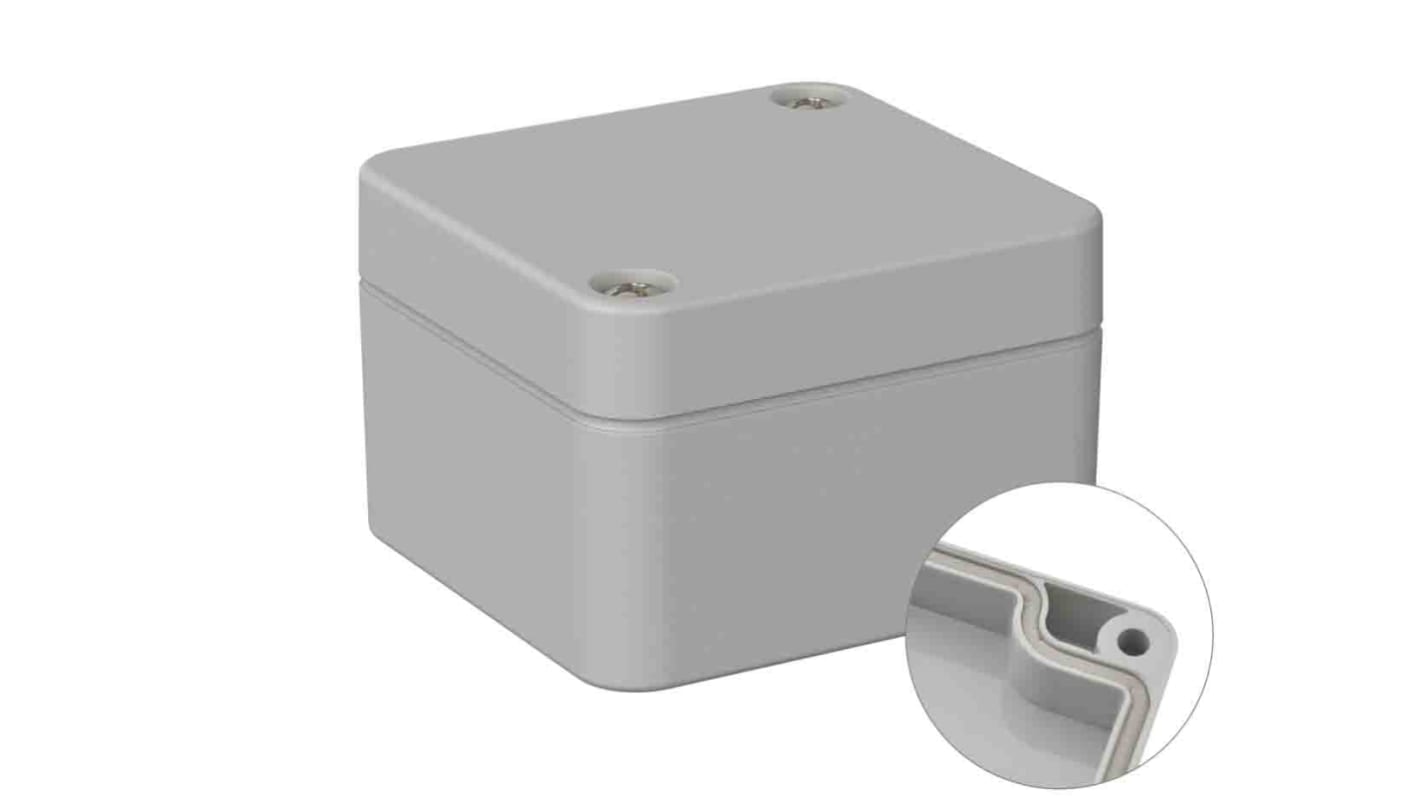 Caja de uso general RS PRO de Policarbonato Gris, 50 x 52 x 35mm, IP66