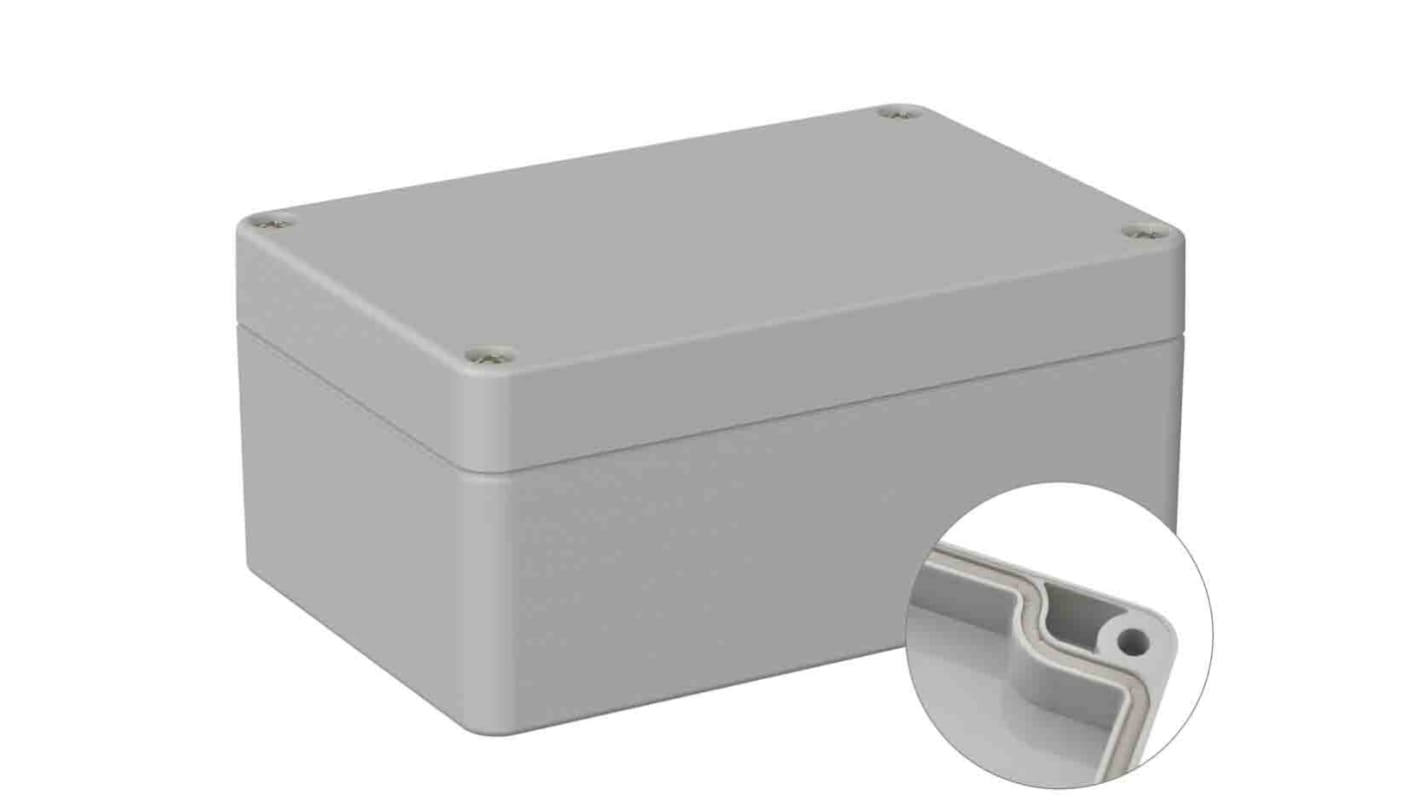 Caja de uso general RS PRO de Policarbonato Gris, 80 x 120 x 55mm, IP66