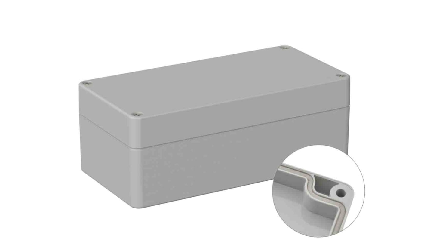 Caja de uso general RS PRO de Policarbonato Gris, 80 x 160 x 60mm, IP66