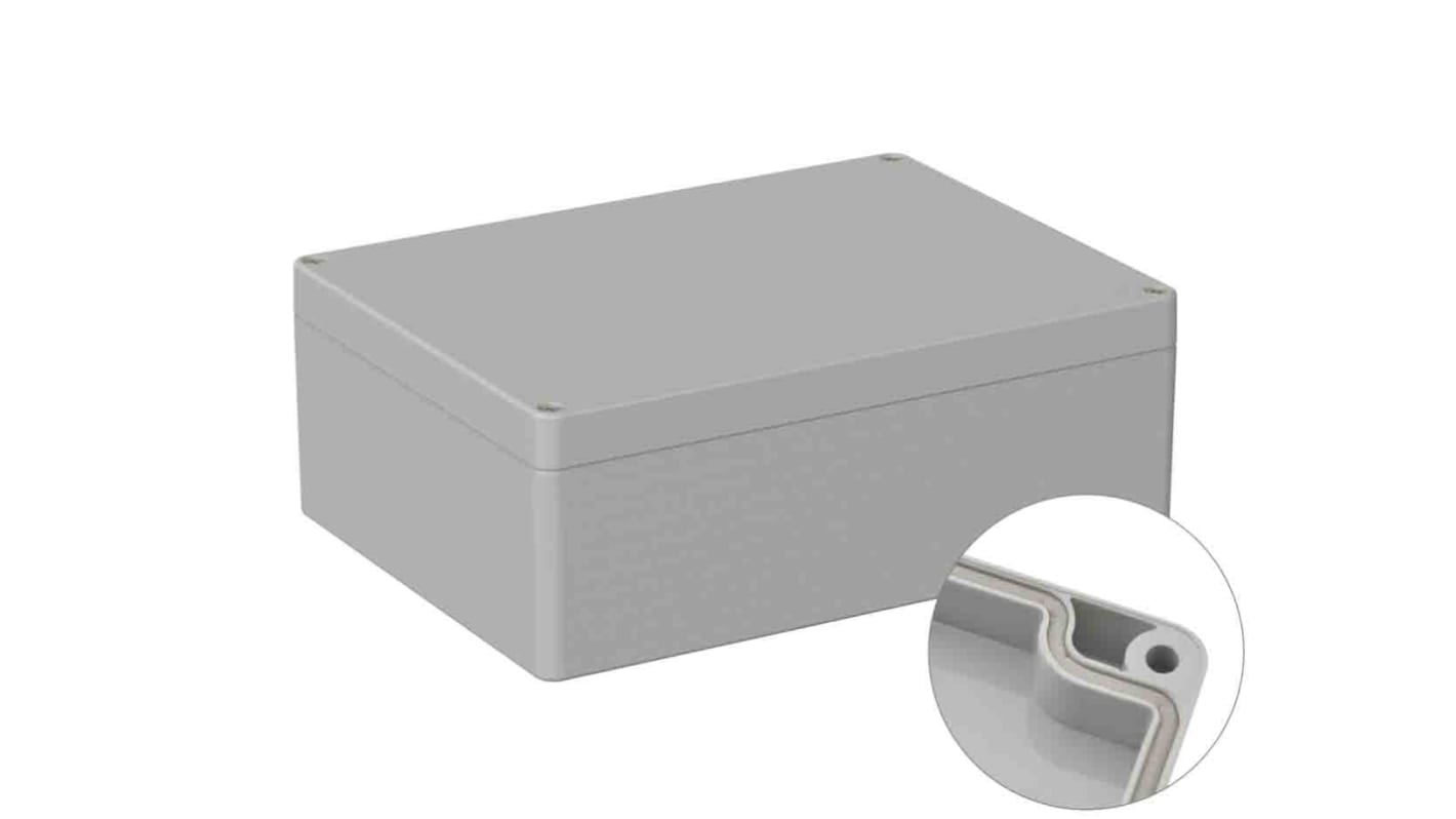 Caja de uso general RS PRO de Policarbonato Gris, 150 x 200 x75mm, IP66