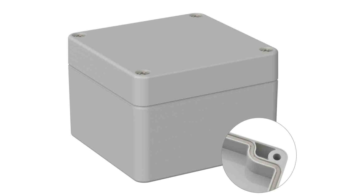 RS PRO Grey Polycarbonate General Purpose Enclosure, IP66, IK07, Grey ...