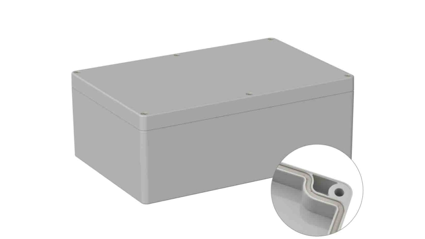 Caja de uso general RS PRO de Policarbonato Gris, 160 x 240.3 x 90mm, IP66