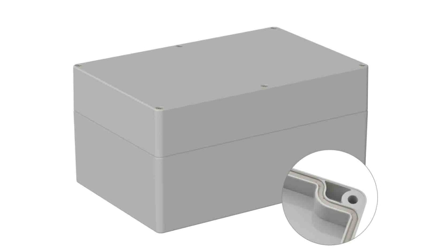 Caja de uso general RS PRO de Policarbonato Gris, 160 x 240.3 x 120mm, IP66