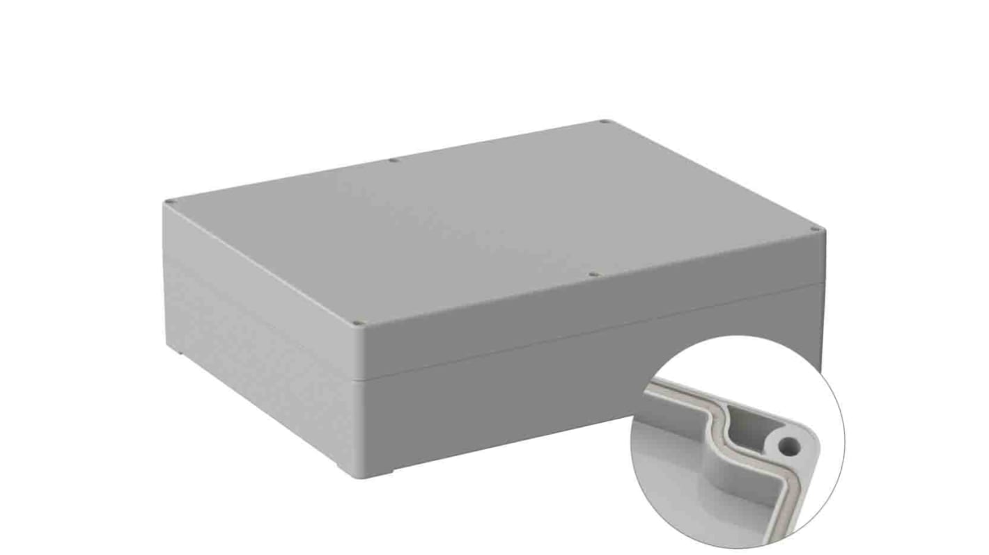 Caja de uso general RS PRO de Policarbonato Gris, 230 x 300 x 85mm, IP66