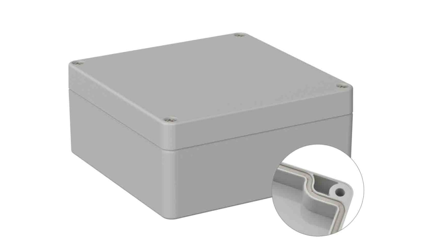 Caja de uso general RS PRO de ABS Gris, 120 x 122 x 55mm, IP66