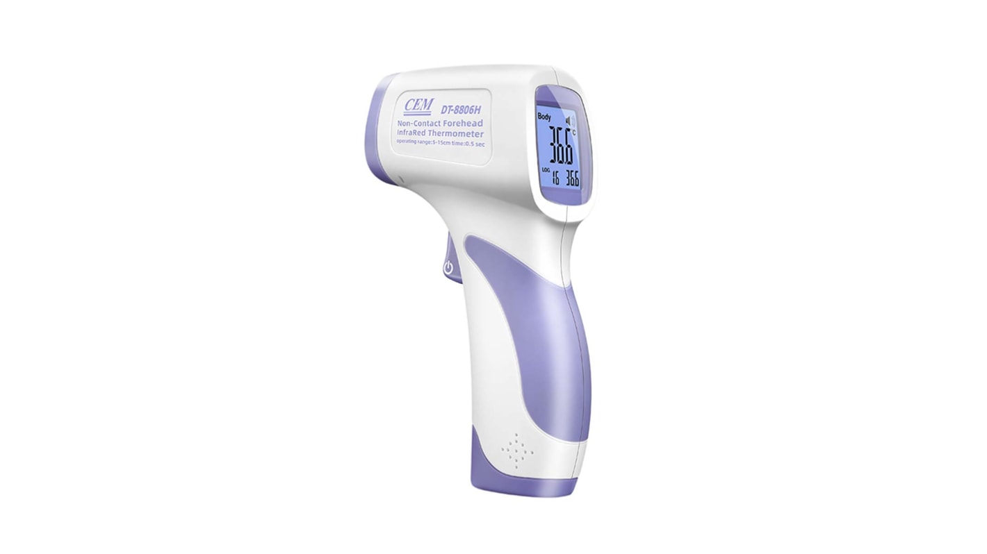 NEUTRAL DT-8806 Forehead Infrared Thermometer, 0°C Min, ±0.3°C Accuracy, °C and °F Measurements