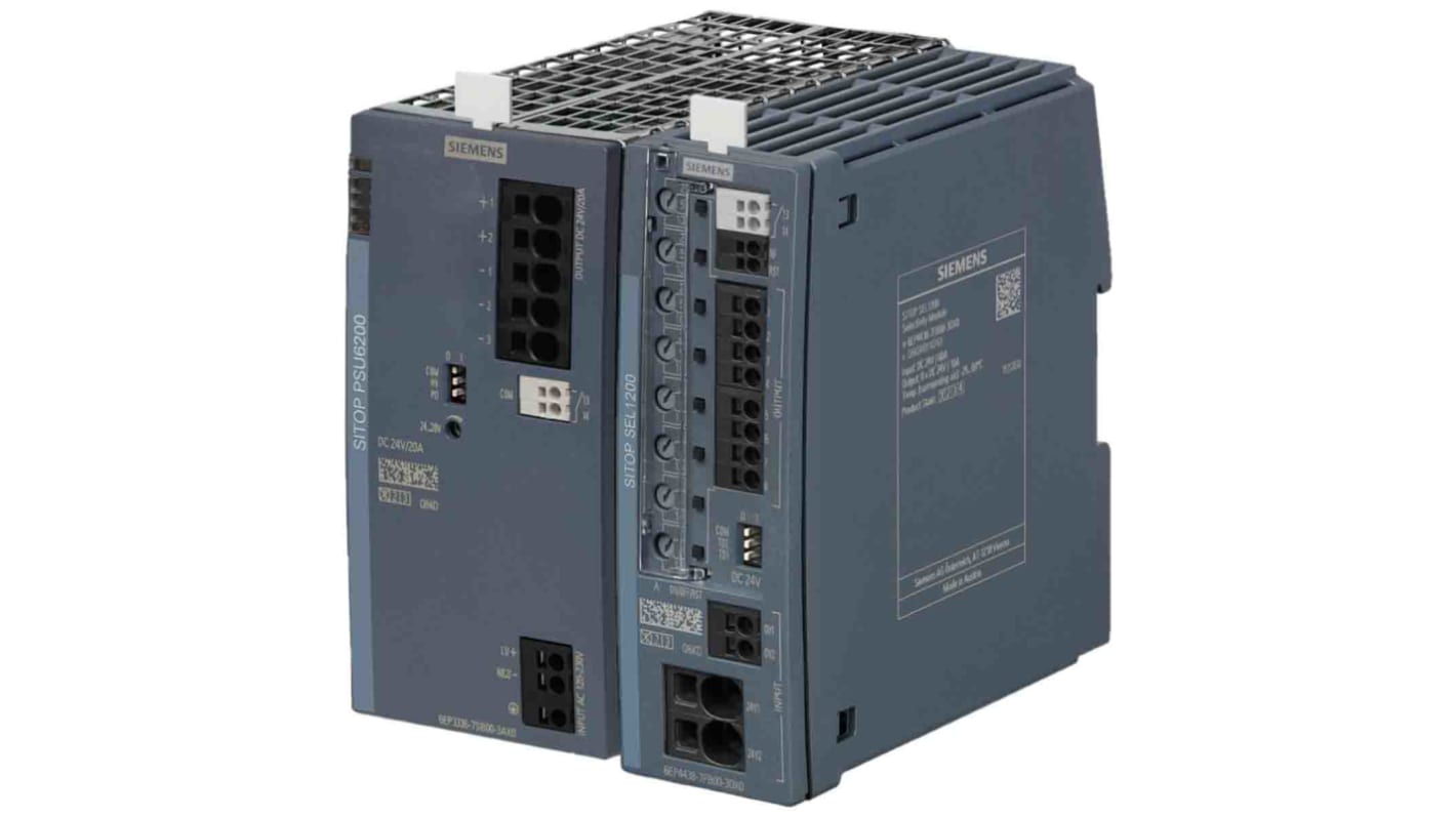 Siemens SITOP PSU6200 Starter Kit DIN Rail Power Supply, 120 → 230 V AC ac, dc Input, 24V dc Output, 10A Output