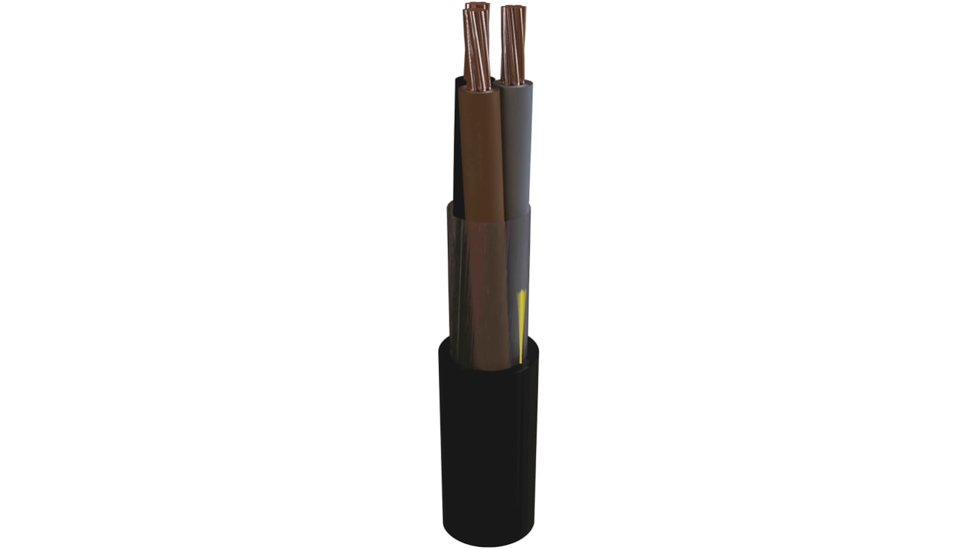 AXINDUS MarineLine YZp 0 Netzkabel, 3-adrig Typ Seefahrt Schwarz x 1,5 mm² /Ø 8.1mm 10 A, 100m, 0,6/1 kV, LSZH