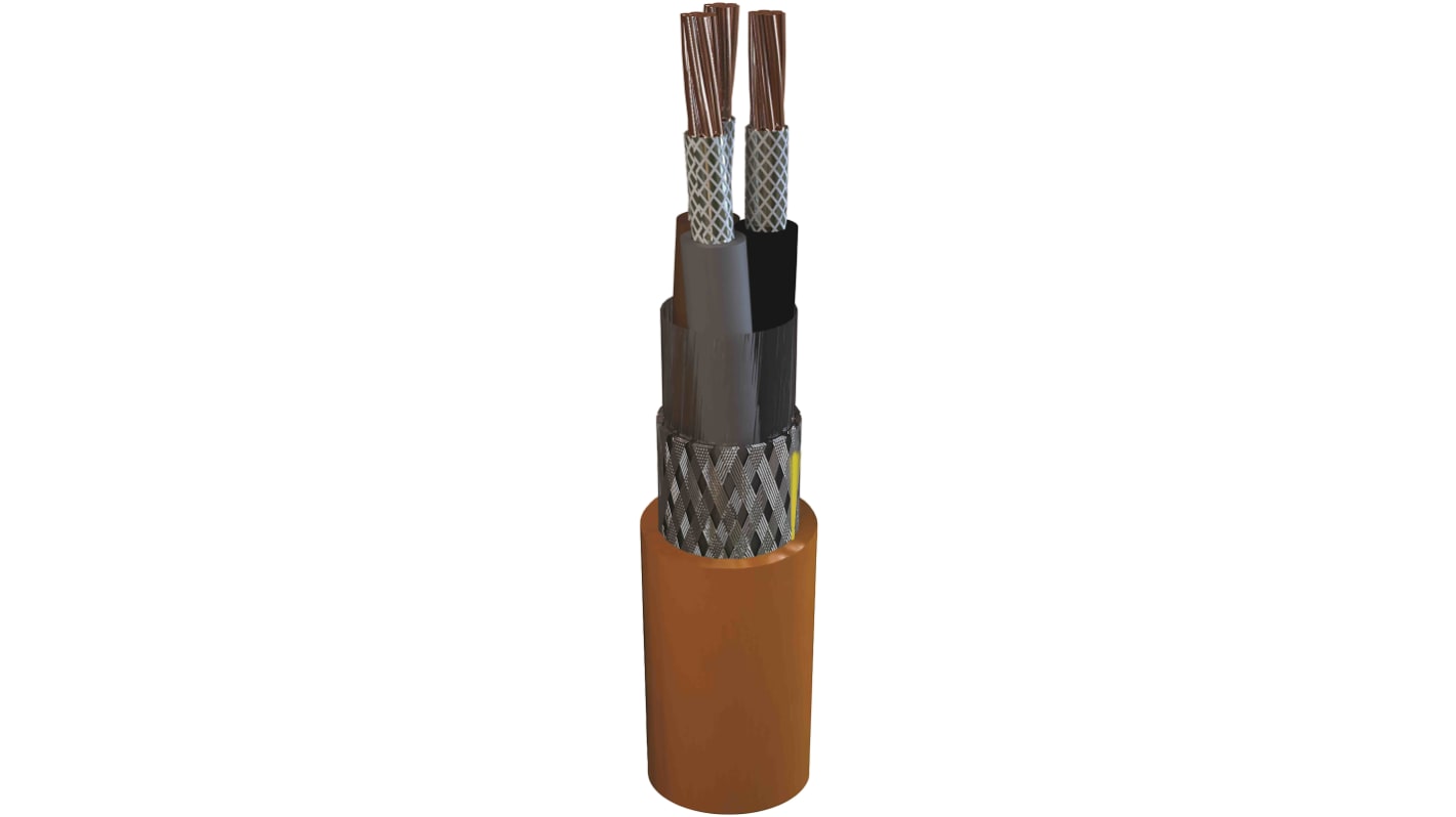 Cable de alimentación armado AXINDUS MarineLine YZp 0 de 2 núcleos, 1,5 mm², Ø ext. 9.6mm, long. 100m, 600 , 1000 V,