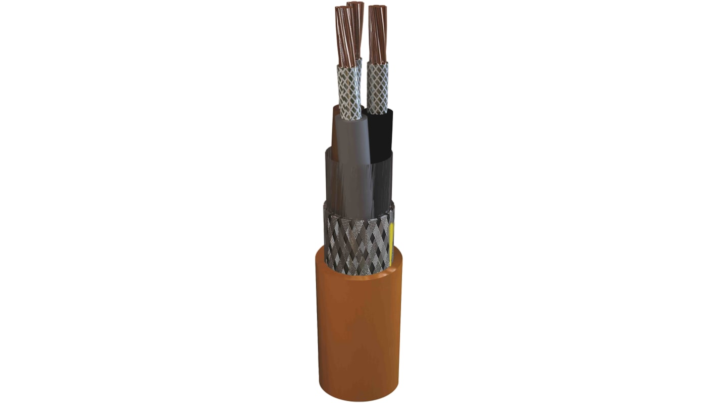 Cable de alimentación armado AXINDUS MarineLine YZp 0 de 3 núcleos, 1,5 mm², Ø ext. 10.1mm, long. 100m, 600 , 1000 V,