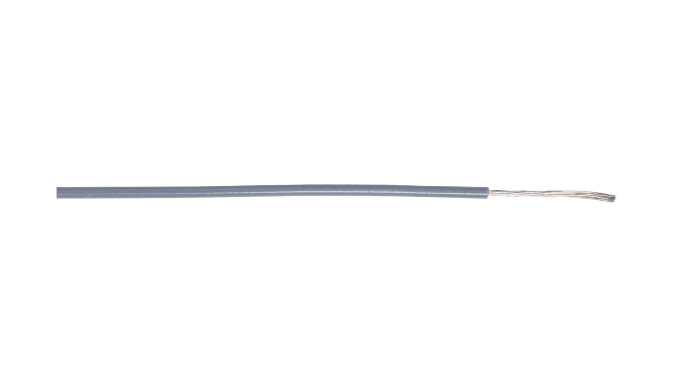 CAE Groupe KY3007 Series Grey 0.93 mm² Hook Up Wire, 18 AWG, 19 x 0, 25, 100m, PVC Insulation