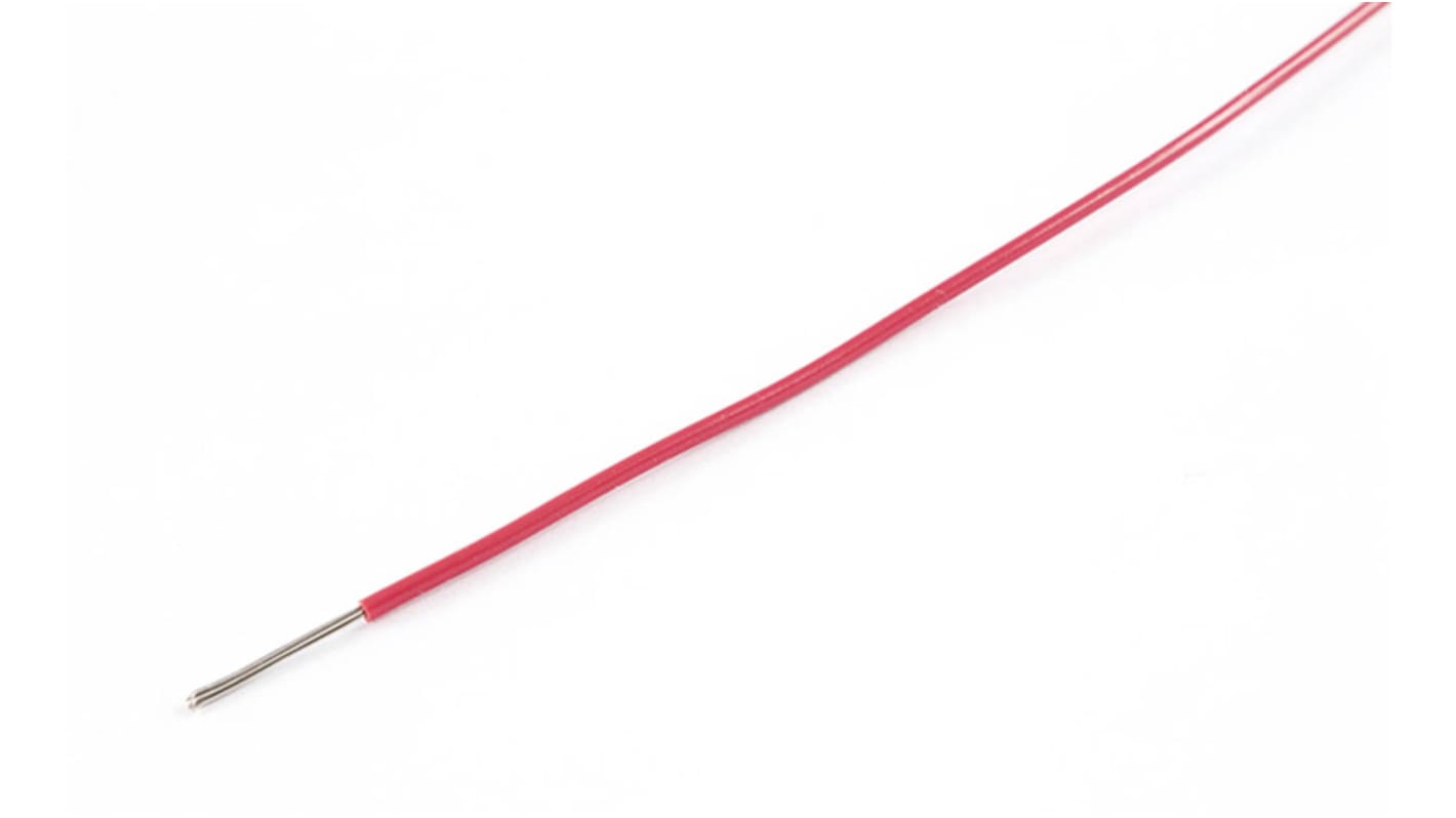 AXINDUS KY33 Series Red 0.6 mm² Hook Up Wire, 20 AWG, 19 x 0, 20, 200m, PVC Insulation