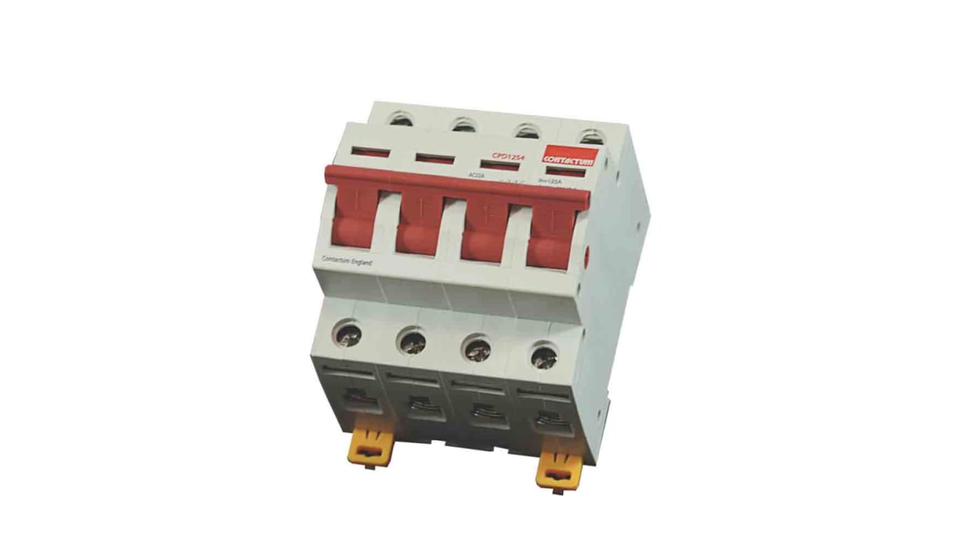 Contactum 4 Pole Isolator Switch - 125A Maximum Current