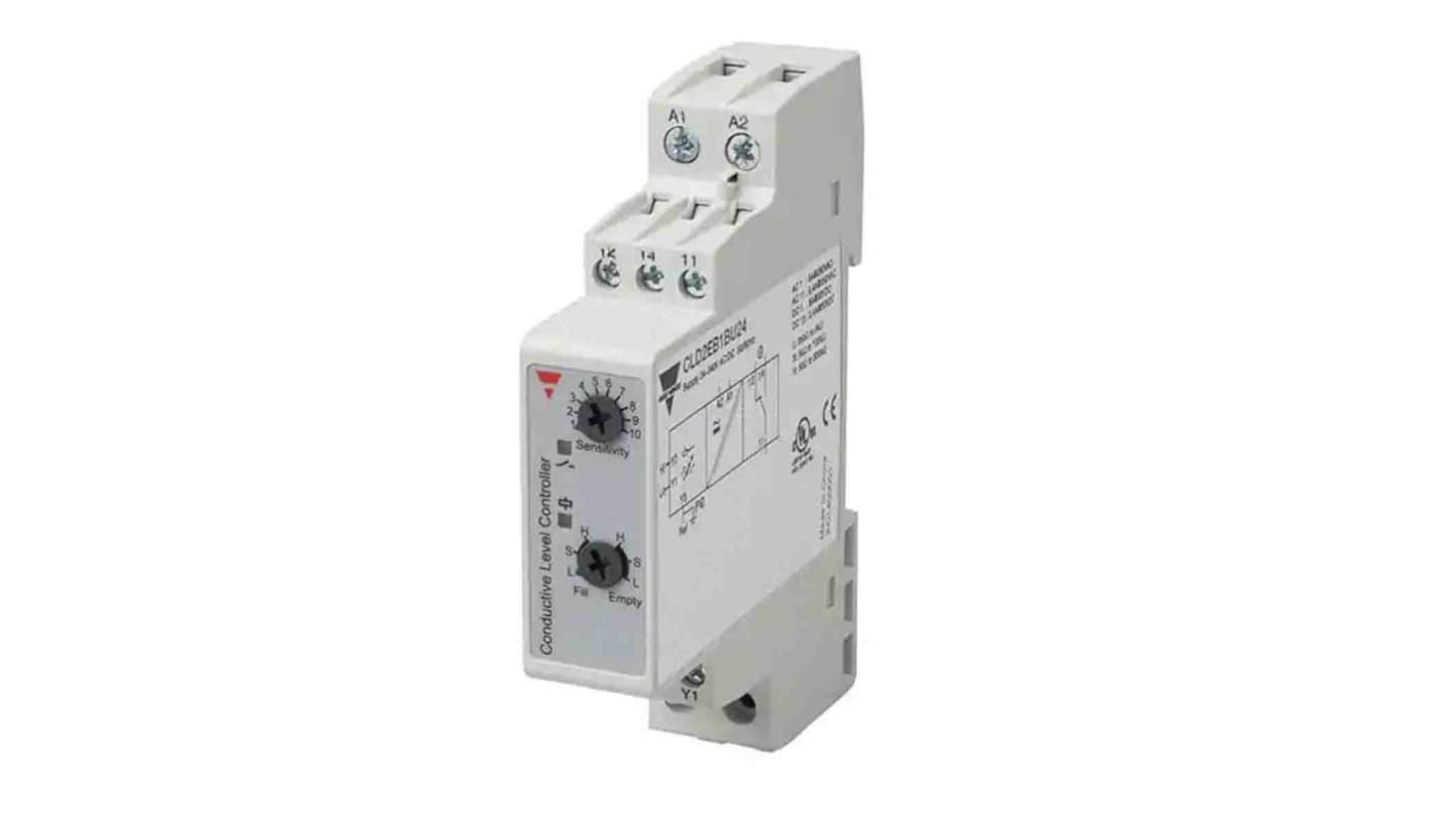 Carlo Gavazzi CLD2EB1BU24 Series Level Controller DIN Rail, 24 V 2
