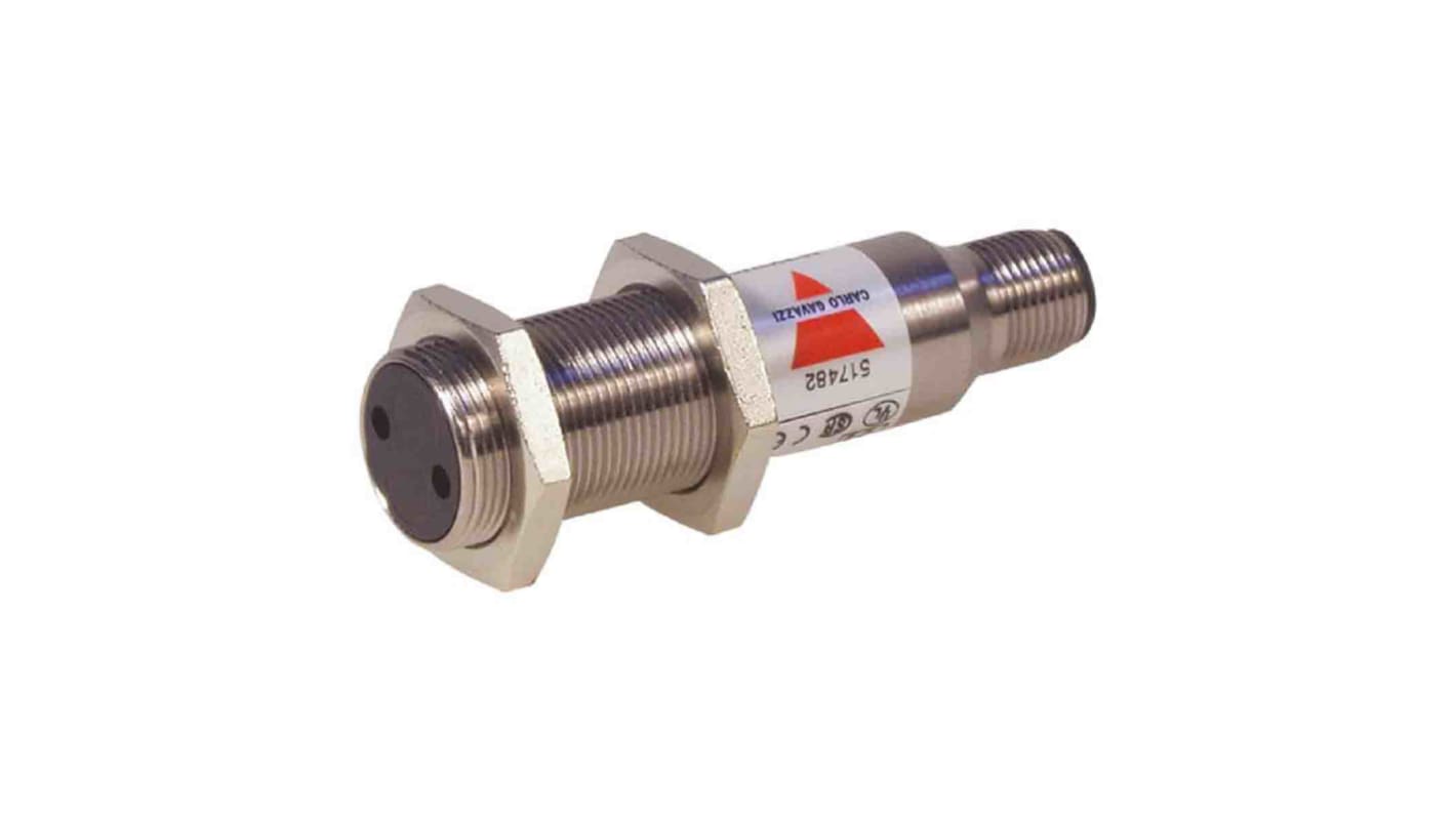 Carlo Gavazzi Retroreflective Photoelectric Sensor, Barrel Sensor, 2 m Detection Range