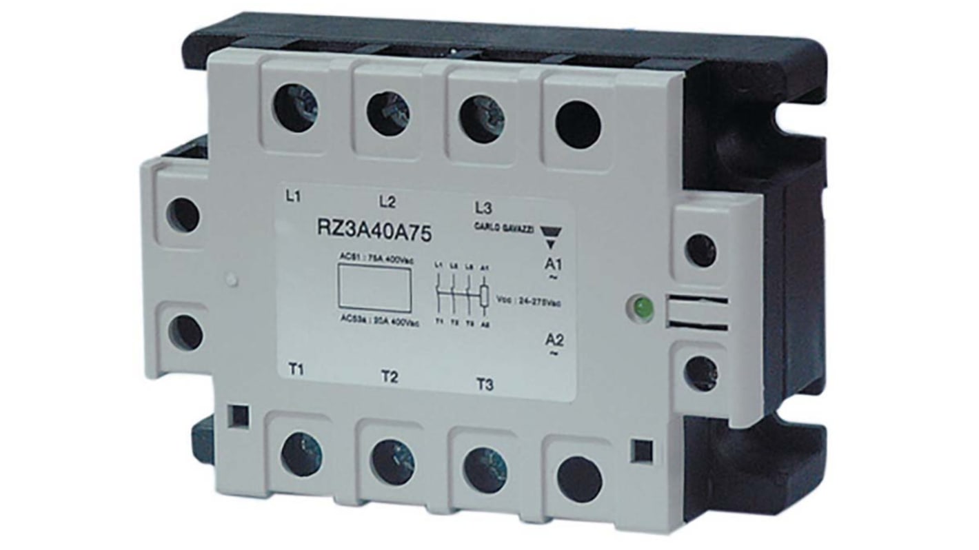 Carlo Gavazzi Szilárdtestrelé, RZ3A, 55 A, Nulla kapcsolás, Panelre szerelhető