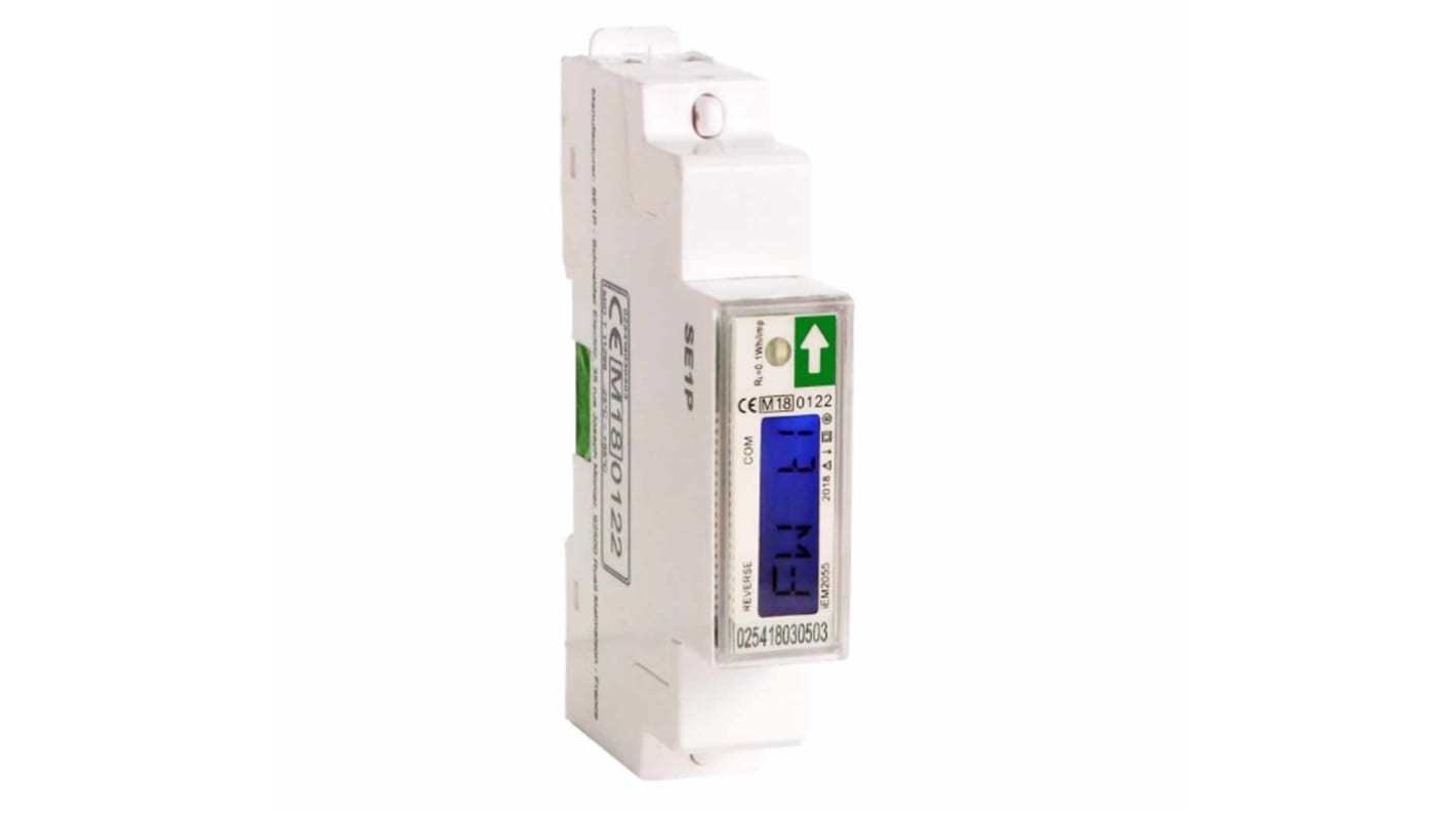 Contatore di energia Schneider Electric, A9MEM, monofase fasi, display LCD a 6 cifre