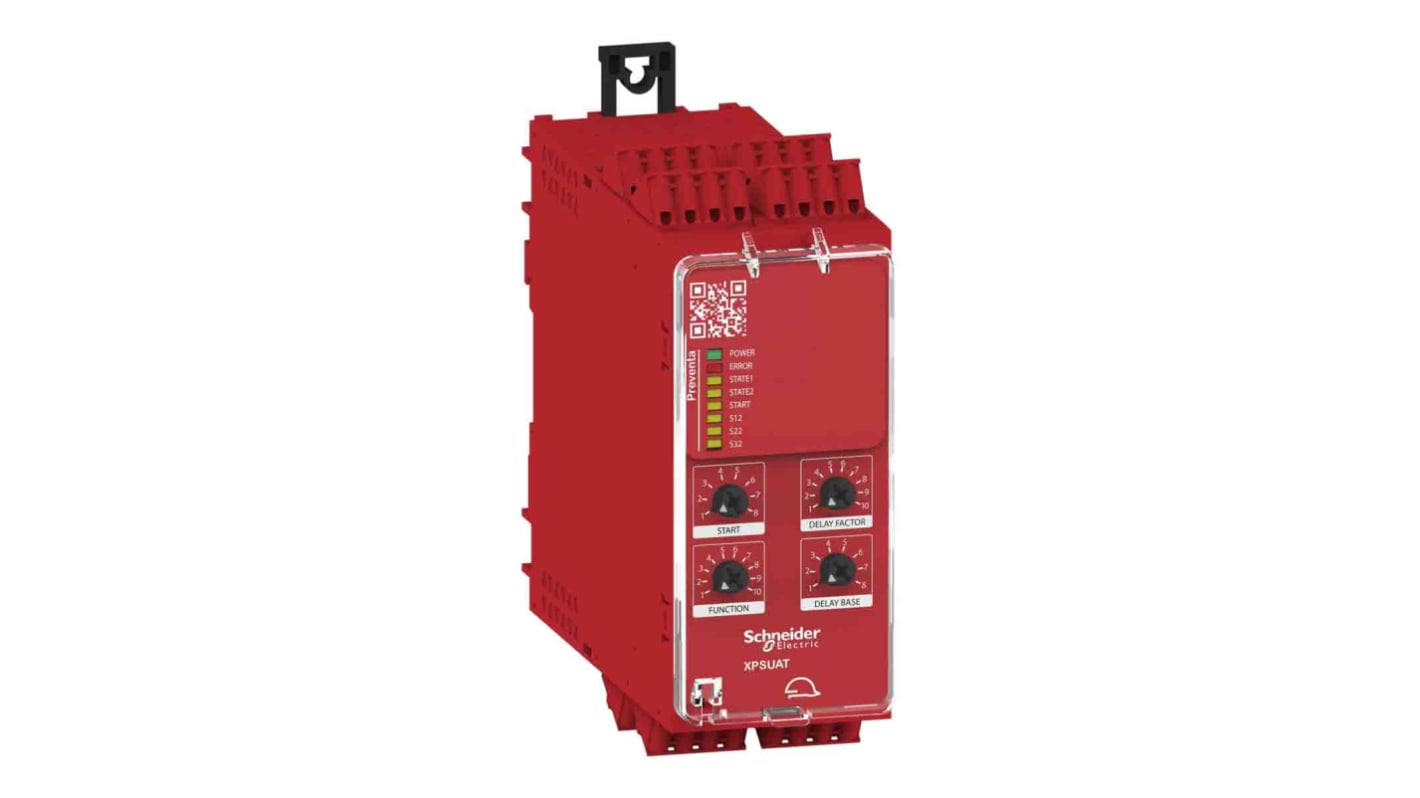 Schneider Electric Single-Channel Emergency Stop Safety Relay, 24V ac/dc, 5 Safety Contacts