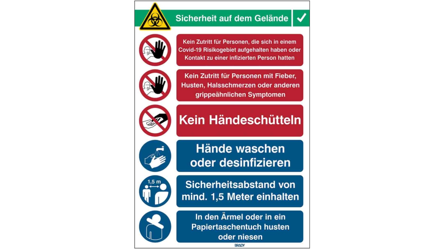Safety Poster, PP, German, 371 mm, 262mm