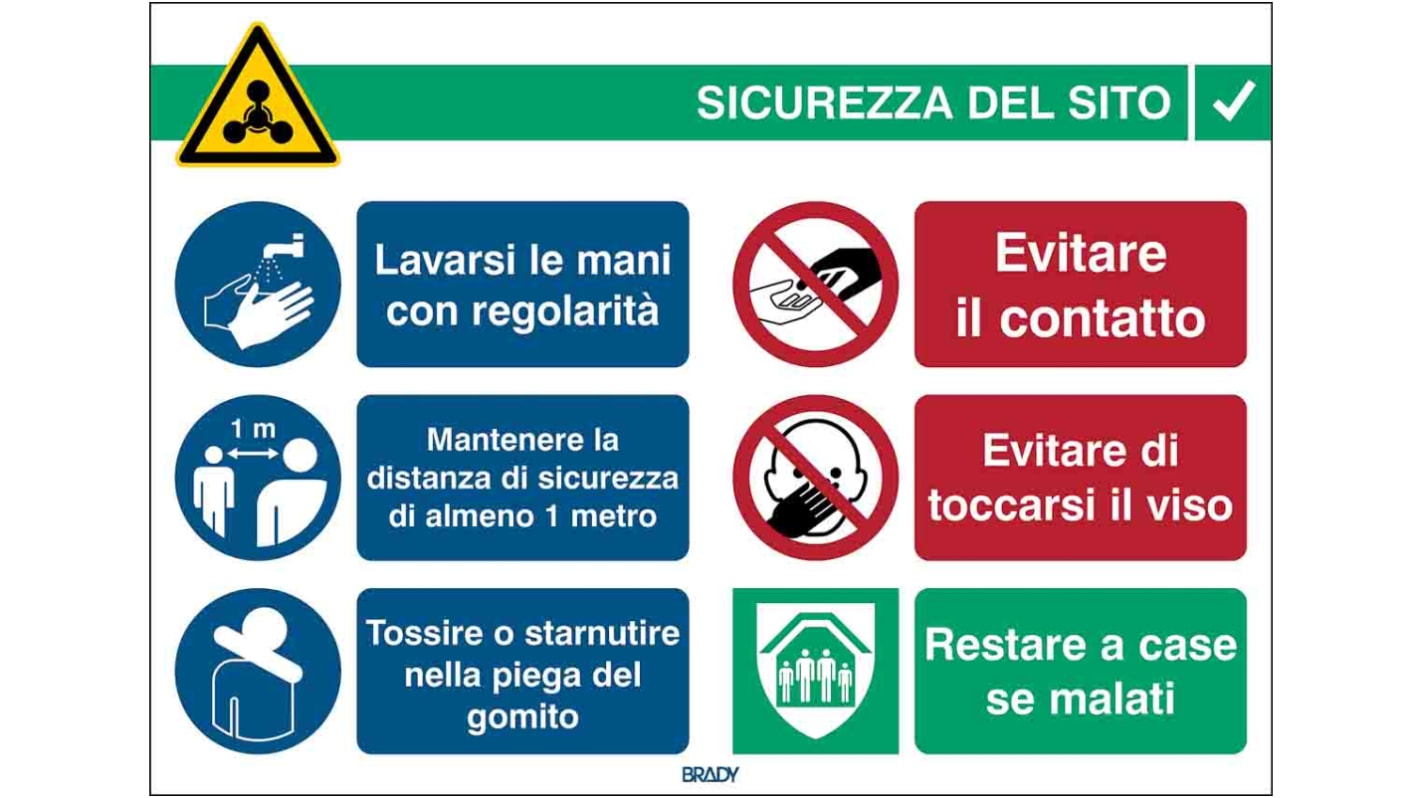 Poster di sicurezza PP Brady, Italiano