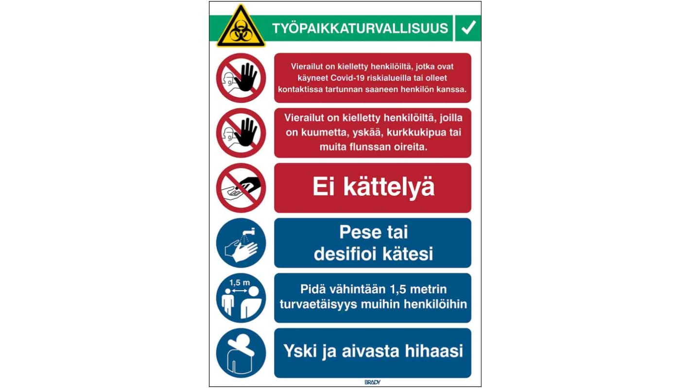 Safety Poster, PP 371 mm, 262mm