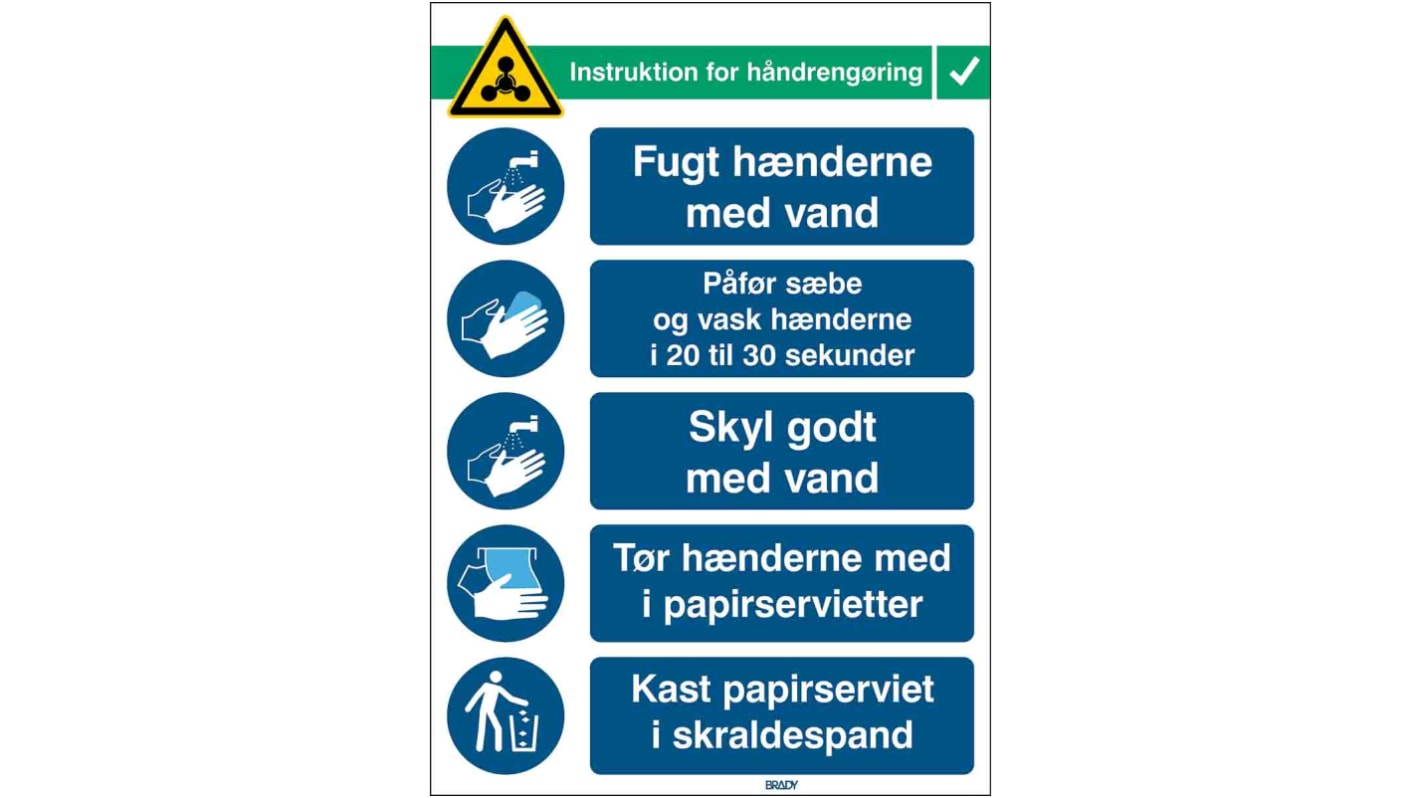 Safety Poster, PP, Danish, 371 mm, 262mm