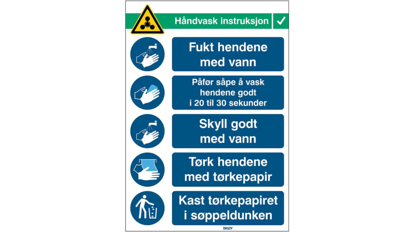 Safety Poster, PP, Norwegian, 371 mm, 262mm