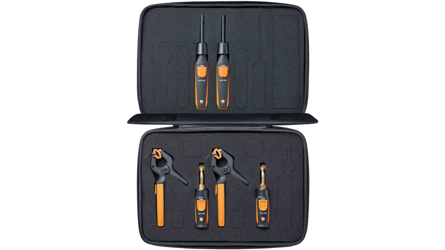 Testo Smart Probes AC & refrigeration test kit plus hőmérő készlet, típus: Vezetékes, biztonságos kialakítású